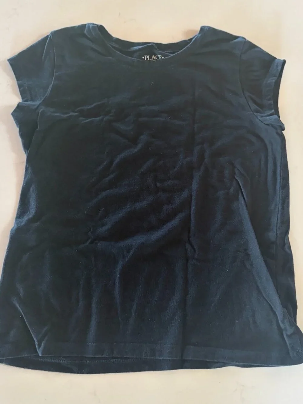 The Children’s Place Girls Black Basic Tee XL 14 100% Cotton